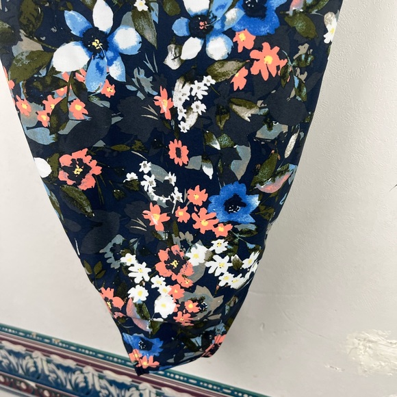 Adore Me Floral Print One Piece Swimsuit Adjustable Straps Low Back Medium NWT - Picture 4 of 9